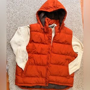 St. John's Bay Orange and Navy Puffer Vest